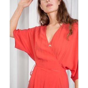 Gorgeous & Other Stories orange summer wrap dress